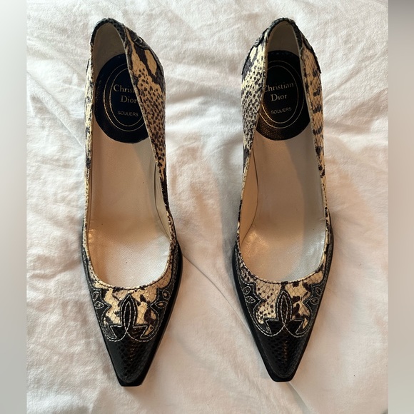Vintage Christian Dior Python heels - Picture 2 of 10